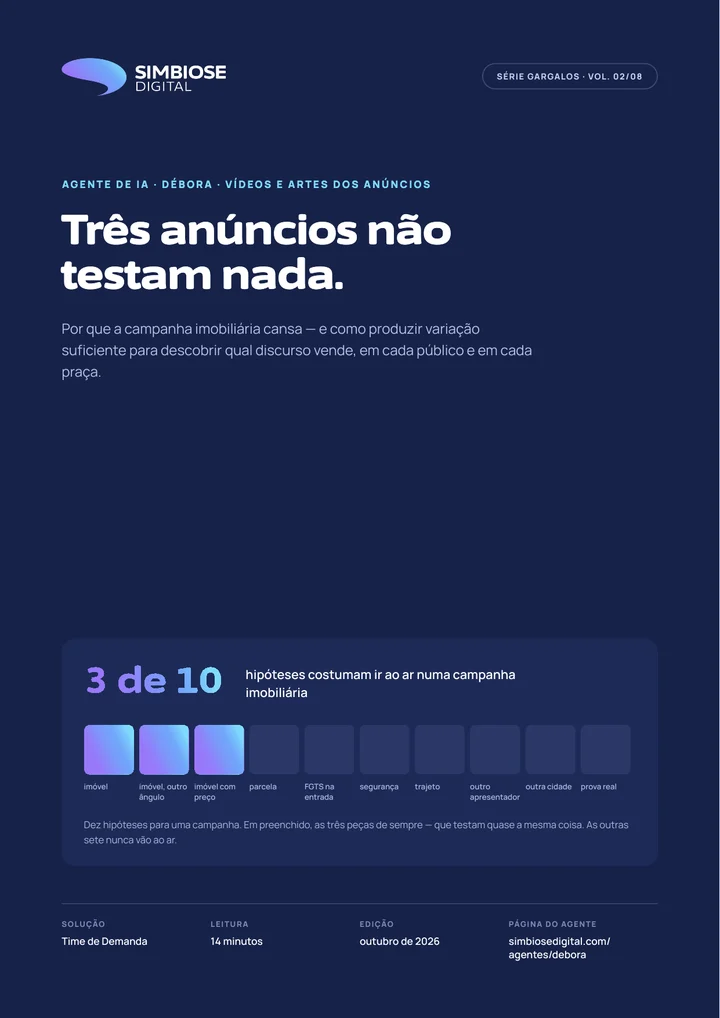 Capa do material Série Gargalos 2: Três anúncios não testam nada